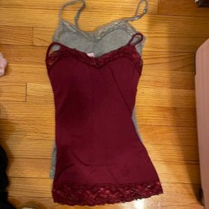 Padded lace trim tanks